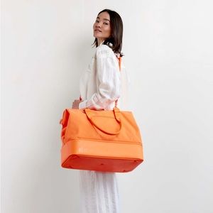 BEIS mini weekender in CREAMSICLE. Sold out online!